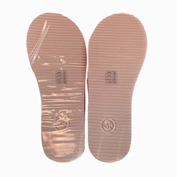 Michael Kors Womens Janis Pink Slides Size 10 Sandals‎